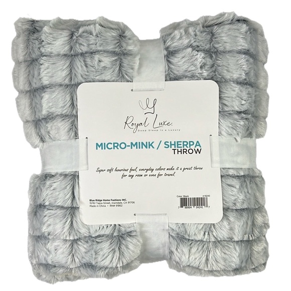 NEW Royal Luxe Reversible MicroMink To Faux Sherpa Tie Dye Throw 50" x 60" - Picture 3 of 8